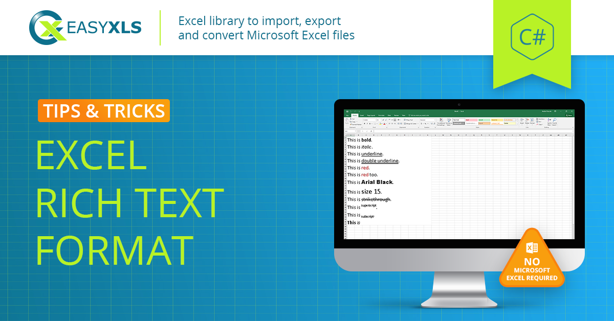 Rich Text Format For Excel Cells In C EasyXLS Guide